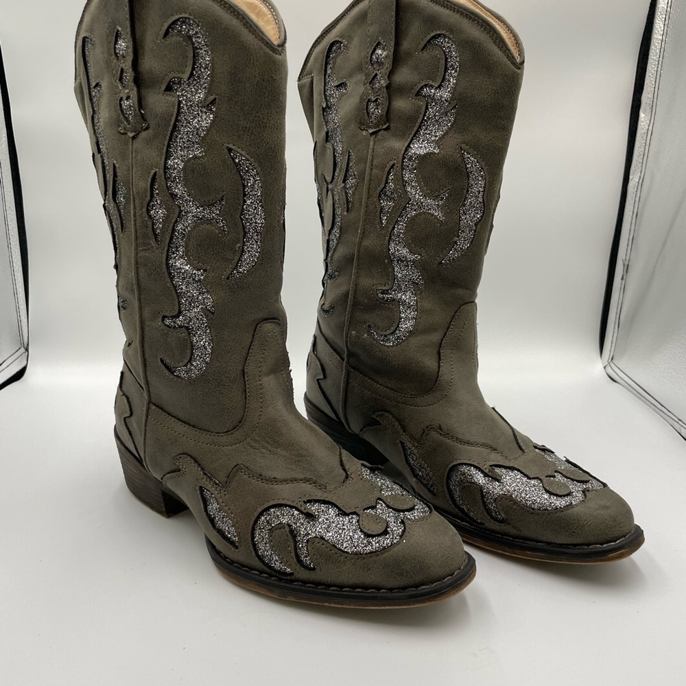Women’s Size 8M Jessica Kline Lansing Glittery Boots Country Western Cowgirl